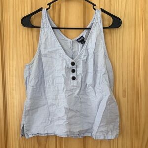Patagonia Sky Blue Buttoned Tank Top